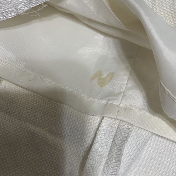 j crew womens solid white fit flare knee length skirt 2 xs - Picture 7 of 7